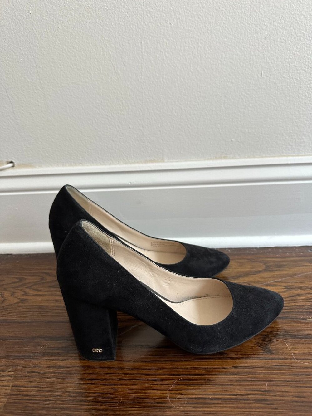 Cole Haan Black Suede Heels - Size 7